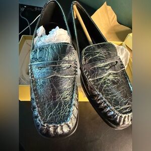 Michael Kors Loafers Gunmetal Black Womens Shoe